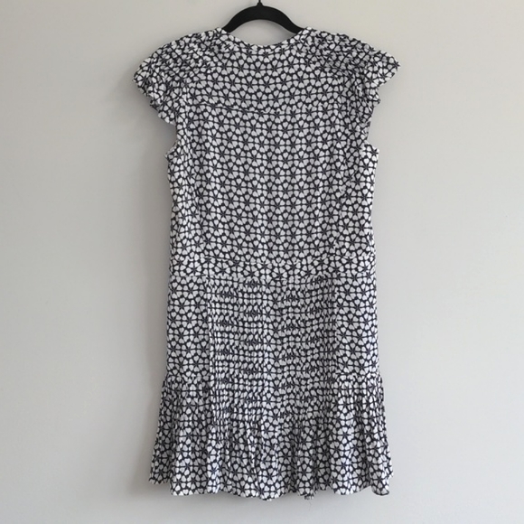 REBECCA MINKOFF | Cassandra Shift Dress Cap Sleeves, Navy & White, Women's S - Picture 3 of 15
